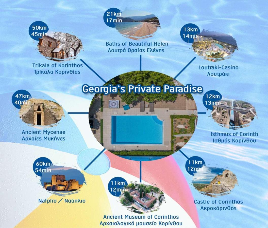 Thiseos Georgia'S Private Paradise Lechaio Luaran gambar